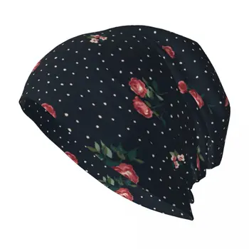 Sevimli Çiçek Kaput Şapka Serin Açık Skullies bere şapkalar Erkekler Kadınlar için Örgü şapka Sıcak Termal Elastik Kap