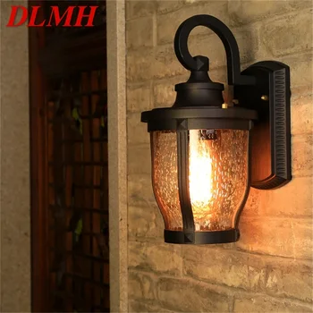 DLMH Retro dış duvar aplikleri ışıkları klasik Loft LED lambası su geçirmez IP65 dekoratif ev sundurma Villa