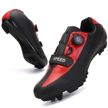 2021 Moda Karbon Yol Bisiklet Ayakkabıları Erkekler Yol Bisikleti Ayakkabıları Ultralight Bisiklet Sneakers Kendinden kilitleme Profesyonel Nefes Kırmızı