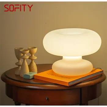SOFİTY Çağdaş Masa Lambası Yaratıcı Beyaz LED Mantar masa ışığı Dekoratif Ev Oturma Odası Yatak Odası İçin