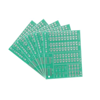 5 ADET Tek Taraflı PCB 0805 1206 SOT23 50X60MM 53X63MM DIY PCB kartı SMD PCB kartı elektronik kiti