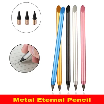 Metal Ebedi Kalem Sınırsız Yazma Yeni Teknoloji Yenilik Hiçbir Mürekkep Kalem Sanat Kroki Sihirli Kalemler Boyama Malzemeleri Kırtasiye