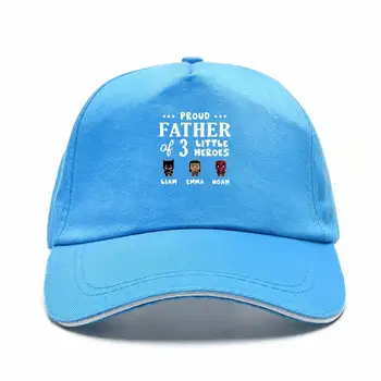 Erkekler Bill Şapka Gurur Baba 3 Küçük Kahramanlar Liam Emma Noah Kadın beyzbol şapkası