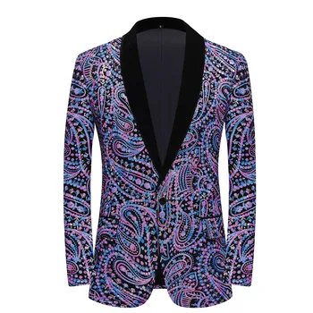 Yeni Avrupa Boyutu (Blazer + Pantolon) erkek Moda İş Pullu İngiliz Rahat Beyefendi Tarzı Düğün En İyi Adam 2 parçalı Set