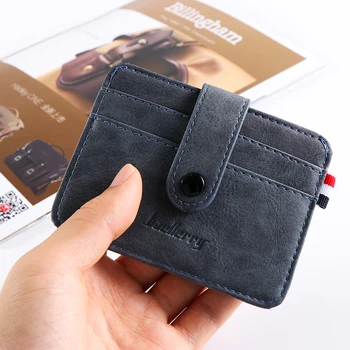Moda erkek Deri KİMLİK Kredi kartlıklı cüzdan bozuk para cüzdanı İş İnce Para Cebi Durumda Çoklu kart pozisyonu kart tutucu