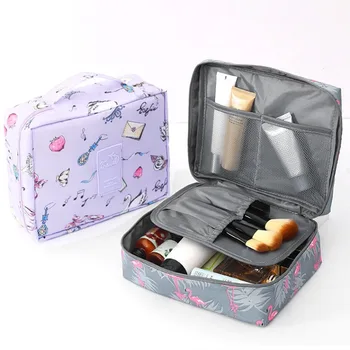 Seyahat Bayan Düz Renk makyaj çantası Makyaj Çantası Taşınabilir saklama çantası Çok Fonksiyonlu Dörtlü Çanta Depolama Makyaj Çantaları