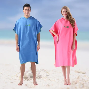 Sörf Panço Değişen Havlu Çabuk Kuru Elbise Hood Mikrofiber plaj battaniyesi banyo havlusu Yüzmek Havlu Wetsuit Plaj Panço Yetişkinler için