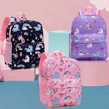 Çocuklar için çocuk Çantaları Anaokulu Naylon Çocuk Okul Çantaları Baskı Bebek Kız okul sırt çantası Sevimli Çocuk Sırt Çantası