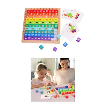 Montessori Matematik Sayma Yüz Kurulu Oyuncak 1-100 Yapı Taşı Öğrenme eğitici oyun Çocuklar için 3 + Yaşında