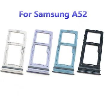 SIM Kart Tepsi İçin Samsung Galaxy A52 SM-A525F SM-A525M SM-A526B SM-A5260 SM-A526U SIM Kart Yuvası Tutucu Yedek Parçalar
