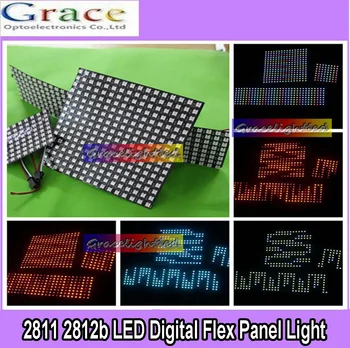 5V 64 256 piksel WS2811 WS2812B 5050 RGB LED dijital esnek Panel ışık toptan satış