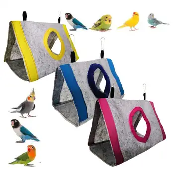 Kuş Yuva Yatak Sıcak Tutmak Döken Kulübe Nefes Üçgen Papağan Asılı Hamak Kuş Hideaway yatak jaula accesorios