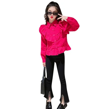 Kız Giyim Bluz + Pantolon Kız Giyim Bahar Sonbahar Kostüm Kız Rahat Tarzı Çocuk Seti