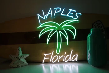 Palmiye Ağacı Neon Burcu USB Powered odası dekor için, LED Neon ışık kısılabilir gece lambası otel duvar sanatı dekorasyon için