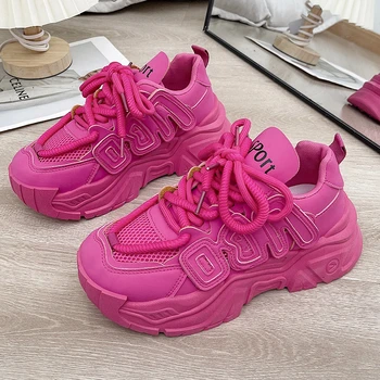 Nefes Alt Sneakers Moda Artan Tasarımcı Rahat Eğitmenler Kadın Ayakkabı Tenis Feminino
