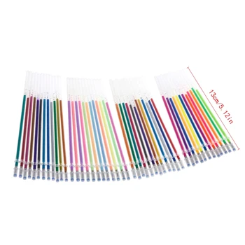 48 Renkler 0.38 mm jel mürekkep kalemi Yedekler Glitter Metalik Neon Pastel Kırtasiye W3JD