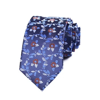 DIANM Kravat 7 CM Erkek Kravat Donanma Blues Çiçekler Ascot Kravatlar İçin Adam Düğün Polyester İpek Cravat İş Parti Corbatas Para