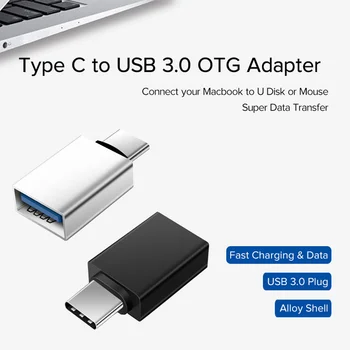 USB OTG C Tipi Veri Aktarım Adaptörü Tip C Dişi USB Erkek Dönüştürücü Hızlı şarj adaptörü Dizüstü Macbook Samsung