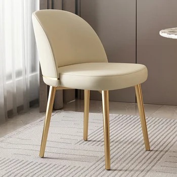 İskandinav Lüks yemek sandalyeleri Yüksek Deri Modern Yastık Ofis Bilgisayar yemek sandalyeleri Parti Cadeiras De Jantar Lüks Mobilya