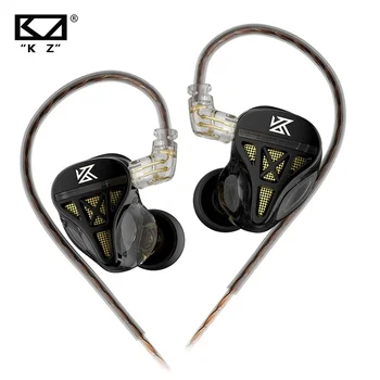 KZ DQS Kablolu Kulaklık Metal Kulak Monitörü Kulaklık HiFi Spor Oyun Müzik mikrofonlu kulaklıklar Ayrılabilir Kablo Kulakiçi