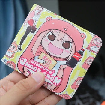 Anime Himouto! Umaru-chan PU Cüzdan kimlik kartı tutucu Doma Umaru Erkekler Kadınlar Kısa Çift katlı KİMLİK bozuk para cüzdanı Kılıfı Para Klip hediye