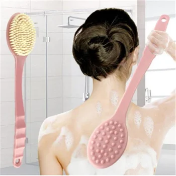 Uzun Saplı Banyo Fırçası Yumuşak Cilt Masajı Duş Scrubber Vücut Temizleme Fırçası Peeling Banyo Aksesuarları