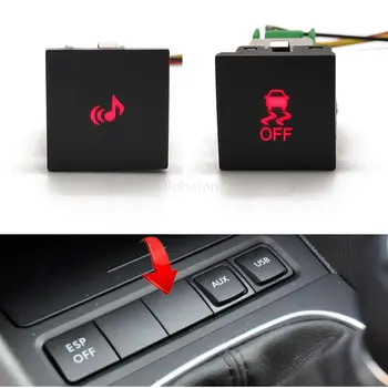 Araba LED DRL ışık müzik araç stabilite kontrolü anahtarı düğmesi İçin tel ile VW Golf 6 Jetta Caddy Scirocco Touran 2006-2012