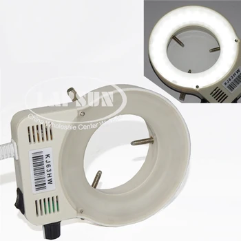 Buzlu SMT SMD 56 LED 6400K halka ışık Aydınlatıcı Ayarlanabilir Lamba Kaynağı Sanayi Stereo Mikroskop Seti Kamera Büyüteç