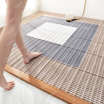 Yeni PVC aile banyo duş odası DIY içi boş drenaj anti kayma mat eklenebilir zemin mat ayak pedi banyo paspas