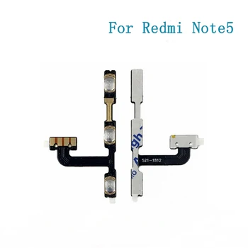 10 adet / grup Anahtarı Kablosu Xiaomi Redmi İçin Note5 Anahtarı Ses Açma Kapama Düğmesi Flex Kablo Yedek Parçaları