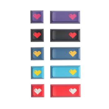 Mekanik Kişiselleştirilmiş Keycaps Aşk Piksel Kalp Klavye Tuş Takımı Abs İki renkli Zanaat ESC + giriş OEM DSA SA Profil Anahtar Kapaklar