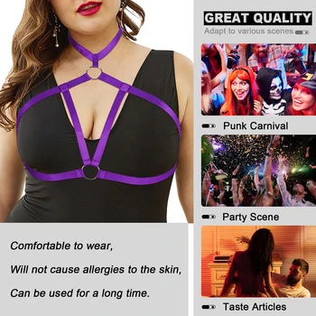 Cupless Demeti Göğüs Kadınlar Seksi Vücut Bdsm Askı Giyim Samimi Artı Boyutu Parti Rave Giyim Oymak Cinsel Üstleri Sutyen