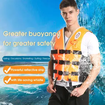 Evrensel Açık Yüzme tekne Gezisi Kayak Sürüş Yelek Survival Suit Polyester can yeleği Yetişkin Çocuklar için Boru ile S-XXXL
