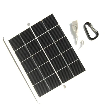 3W 5V güneş panelı taşınabilir güneş enerjisi şarj cihazı İçin Yedek güç Kaynağı cep telefonu taşınabilir şarj aleti Açık Kamp Yürüyüş Ev