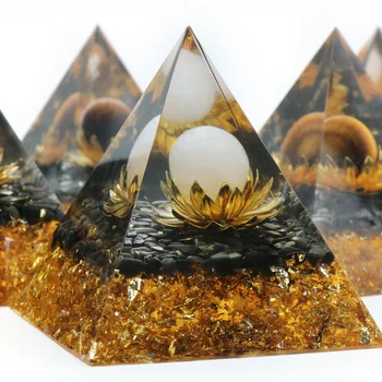 Orgonit piramidi Reiki Doğal Obsidyen Kaplan Gözü Kristal Piramit Çakra Sınırdışı Kötü Koruma Enerji şifa taşı Meditasyon