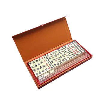 Taşınabilir Mahjong Kiremit Seti Mahjong Oyun Seti Dayanıklı mAh Jong Kiti Oyun Aksesuarları