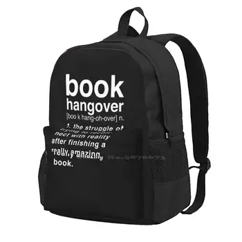 Siyah Kitap Hangover Anlamı Sıcak Satış Sırt Çantası moda çantalar Kitaplar Kitap Fandom Kitap Severler Metin Siyah