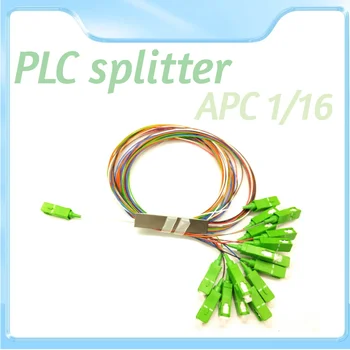 5-10 adet / grup PLC ayırıcı 1X16 PLC SC / APC SM Tek Modlu FTTH 0.9 mm G657A1 LSZH PVC 1m Fiber optik bölücü Renkli