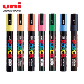 1 adet UNİ POSCA işaretleyici kalem PC-3M POP Poster Graffiti İşaretleyici Su Geçirmez Öğrenci Ofis Malzemeleri Boyama Sanat Kırtasiye 31 Renkler