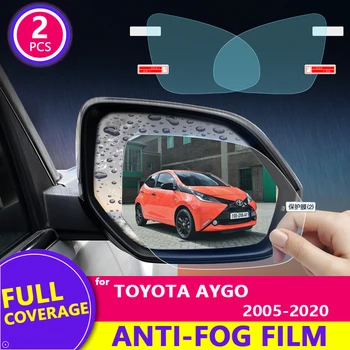 Yağmur Filmi Tam Kapak dikiz aynası Temizle Anti-sis Yağmur Geçirmez Toyota Aygo için 2005~2020 2008 2010 2017 2018 Araba Çıkartmaları ürünler
