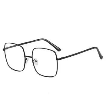 2023 Yeni Anti mavi ışık gözlük Trend büyük Çerçeve Rengi değişen Moda düz Ayna Metal gözlük çerçevesi Retro