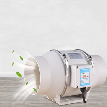 4/5/6 inç egzoz fanı Ev Sessiz Inline boru kanalı makinesi Fan Banyo 220V Çıkarıcı Havalandırma Mutfak Tuvalet Duvar Hava Temizleme