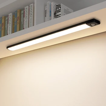 Hareket sensörlü led gece ışıkları kablosuz USB şarj edilebilir 3 Renk dolap lambası dolap Mutfak Dolap merdiven Ev Aydınlatma