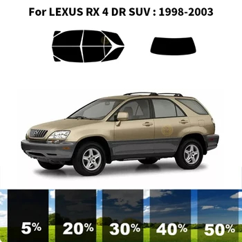 Önceden kesilmiş nanoceramics araba UV Pencere Tonu Kiti Otomotiv Cam filmi LEXUS RX 4 İçin DR SUV 1998-2003