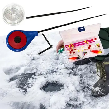 1 Takım Buz Olta yem Seti Gerçekçi Yem Kış Balıkçılık Seti Tiz Kanca Olta Kalınlaşmak Balıkçılık Kanca Hattı Kombinasyonu