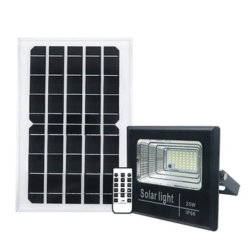 SZYOUMY 4 ADET güneş LED projektör spot 25 W 40 W 60 W uzaktan ışık kontrolü projektör güneş enerjili sokak lambası su geçirmez