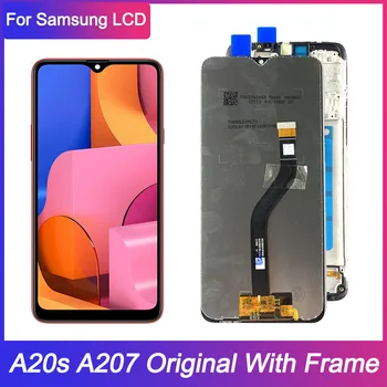 100 % Orijinal 6.5 inç samsung LCD Galaxy A207 A2070 SM-A207F A20s LCD yedek parça ekran digitizer Meclisi