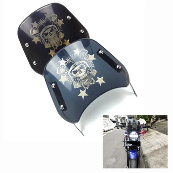 Evrensel 5-9 İnç motosiklet farları Cam Yuvarlak Işıklar sokak bisikleti Ön Cam için Harley Honda Yamaha Kawasaki Suzuki