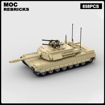 WW2 Askeri Serisi M1 Abrams MBT Paletli Araç MOC Yapı Taşı Montaj Modeli Zırhlı Tank tuğla oyuncaklar çocuk Noel