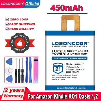LOSONCOER 58-000117 450mAh Pil Amazon Kindle Oasis 1,2 İçin E-Kitap Oasıs1, Oasıs2, KO1, KO2 Ücretsiz Araçlar